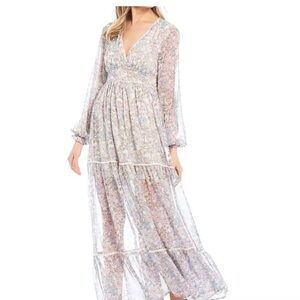 Coco+Jaimeson floral long sleeve fit and flare dress